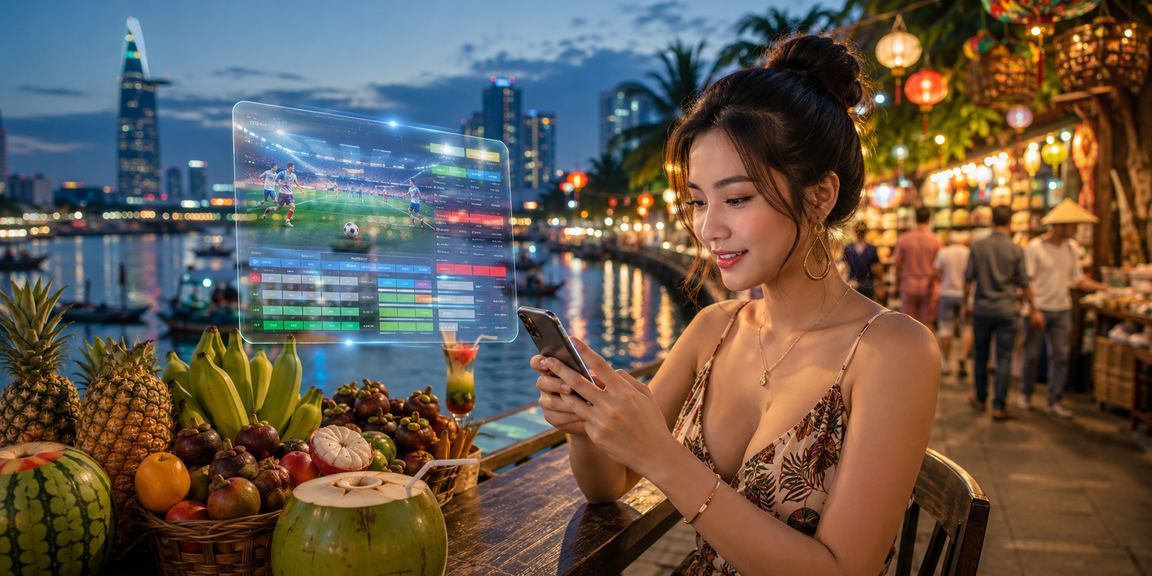 Người chơi tra cứu FAQ casino trên điện thoại tại bãi biển Sài Gòn